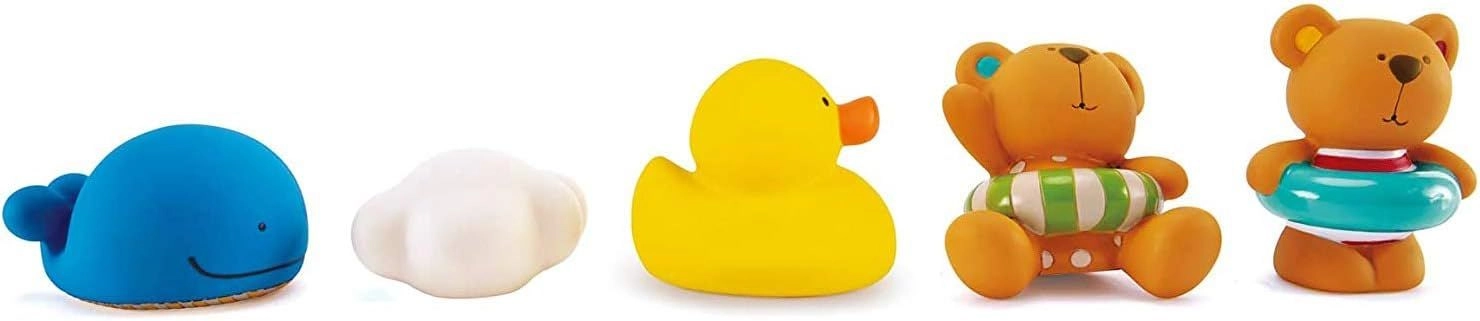 Hape Teddy And Friends Bath Squirts - 5Pcs Multi Colour