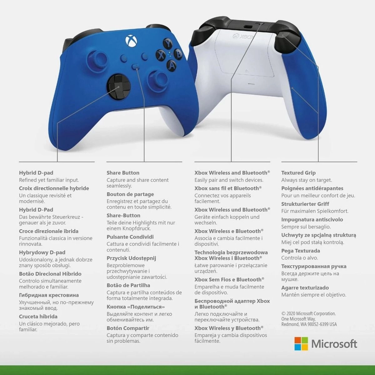 Xbox Wireless Controller - Shock Blue