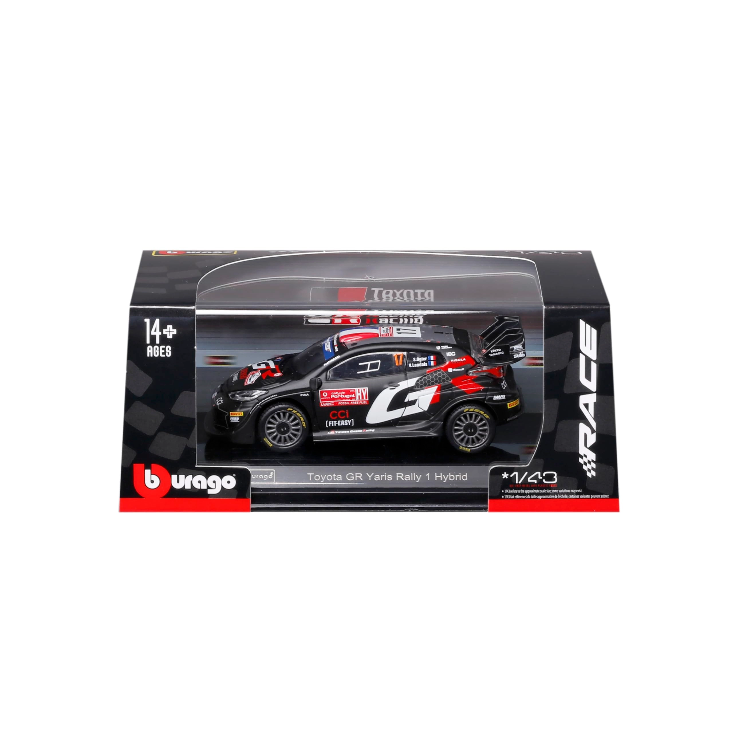 BBURAGO Toyota GR Yaris Rally1 Hybrid #17 - resin 1:43