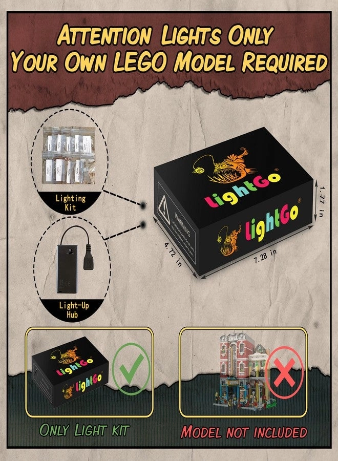 LED Lighting Kit - Designed for Lego 10312 Jazz Club Modular Buildings Set Remote Version