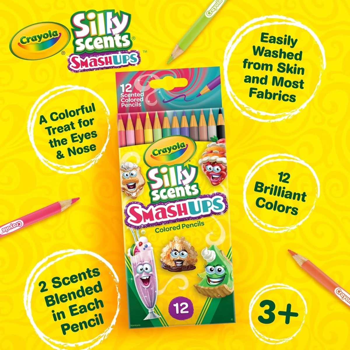 Silly Scents Twistables Colored Pencils - 12