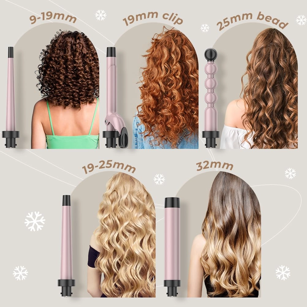 5 in 1 hair curler set - 10mm-32mm