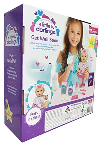 Little Darlings Get Well Soon Doll - 12" 15Pcs Ages 2+