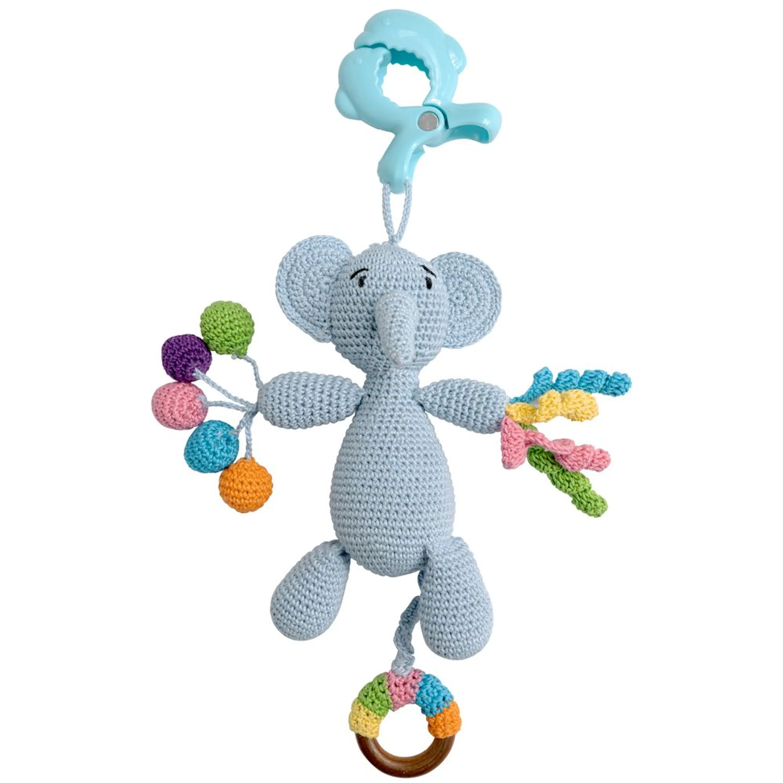 MOON Crochet Ring Rattle Toy - Suitable for 0 month & above premium cotton yarn Tiger