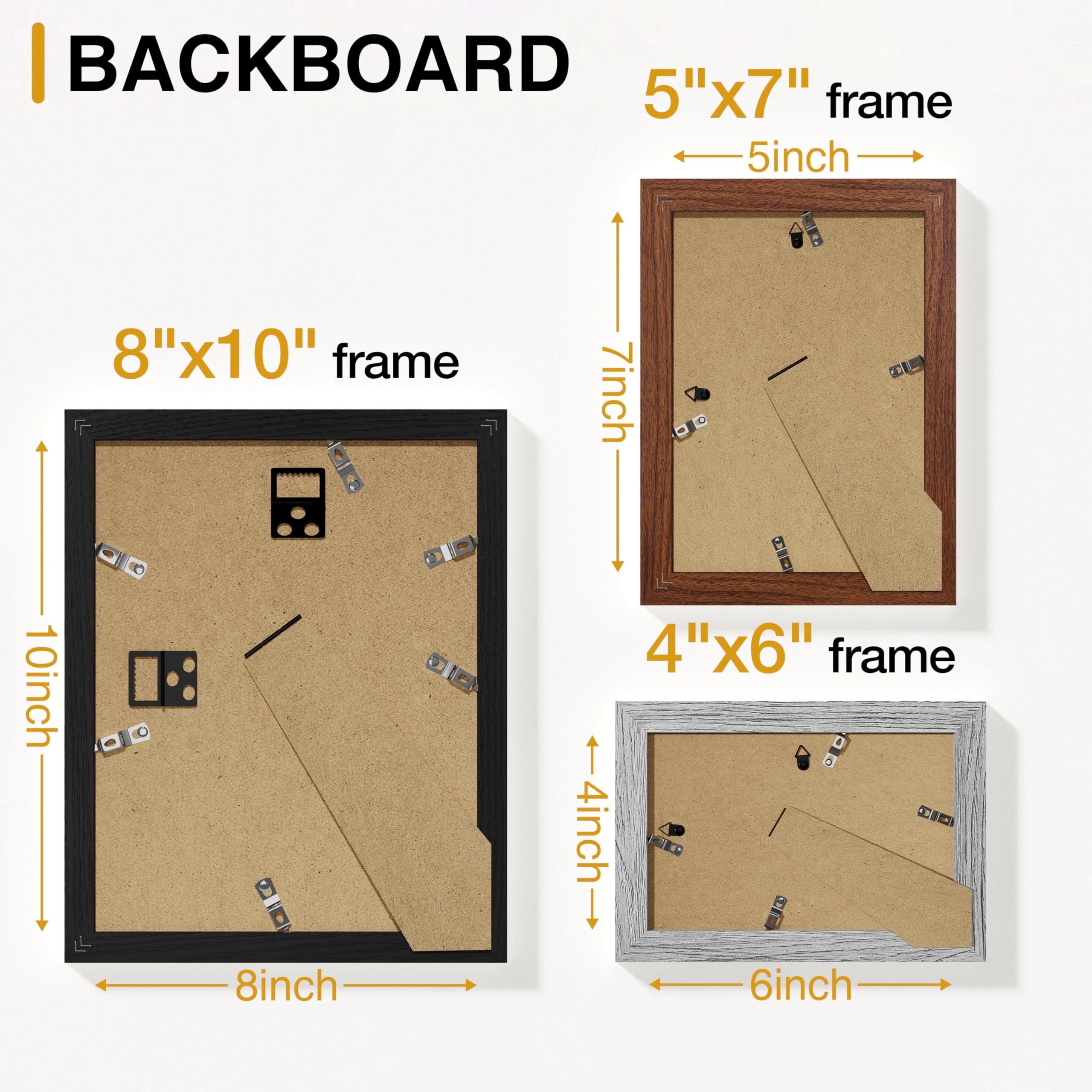 Picture Frames Set - 10 Pack Rustic Grey