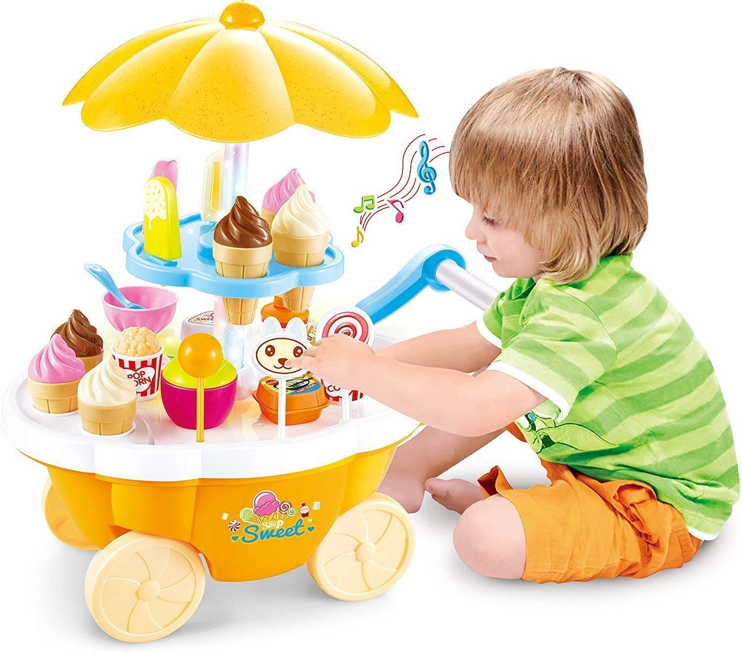 ARHA IINTERNATIONAL Ice Cream Kitchen Play Cart Toy Set