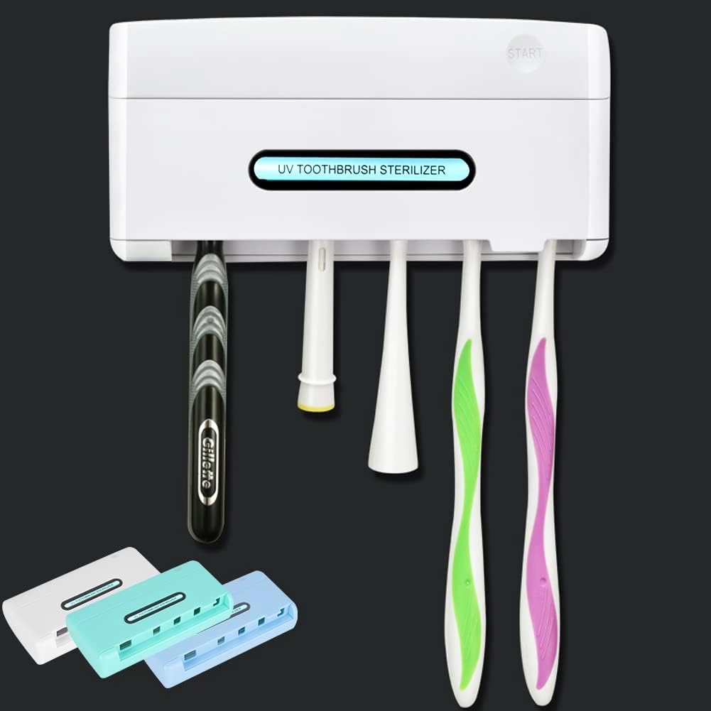 UV Sterilizer Toothbrush Holder - Wall-mounted 4 toothbrushes
