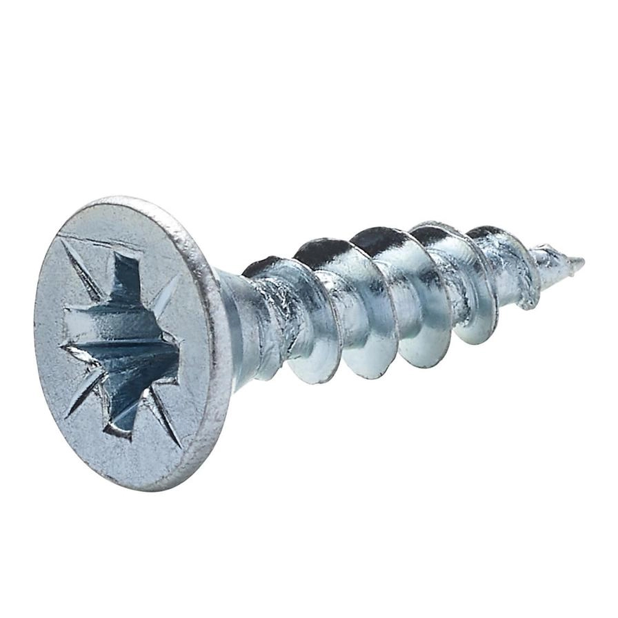 Zinc-Plated Carbon Steel Wood Screw Pack 4mm 16mm