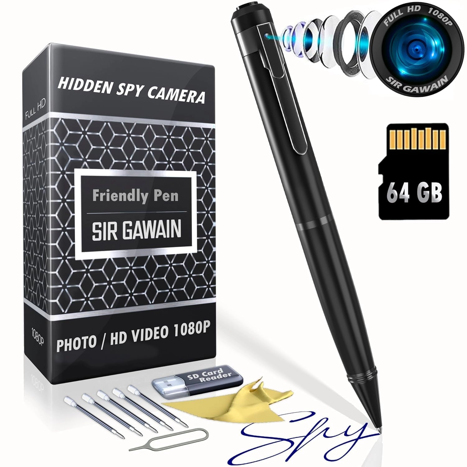 TMY Hidden Spy Camera Pen - 32GB 1080p