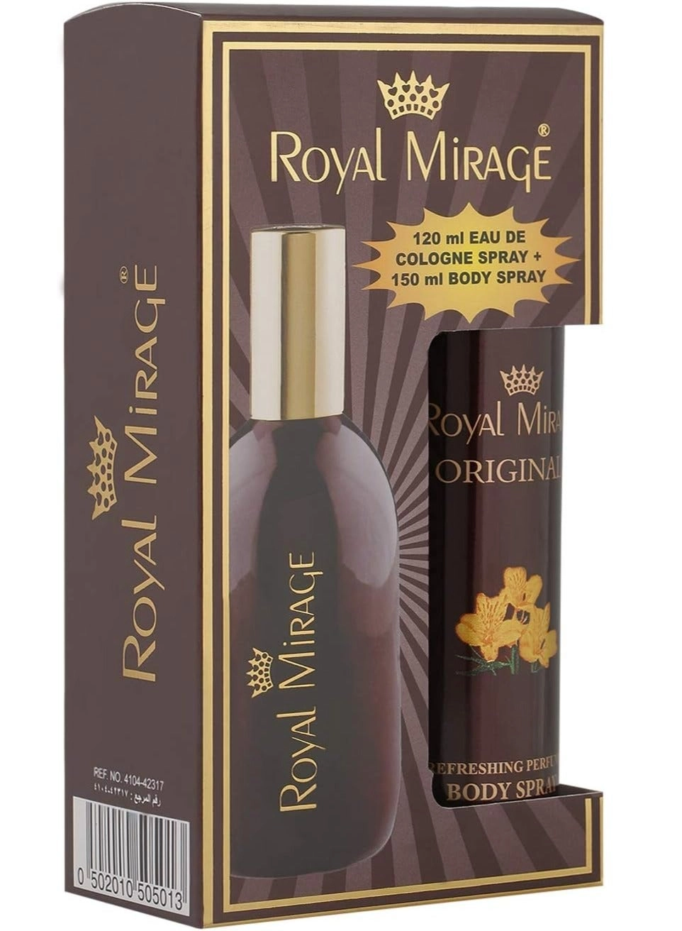 Royal Mirage Eau De Toilette - 120ml + Body Spray - 150ml