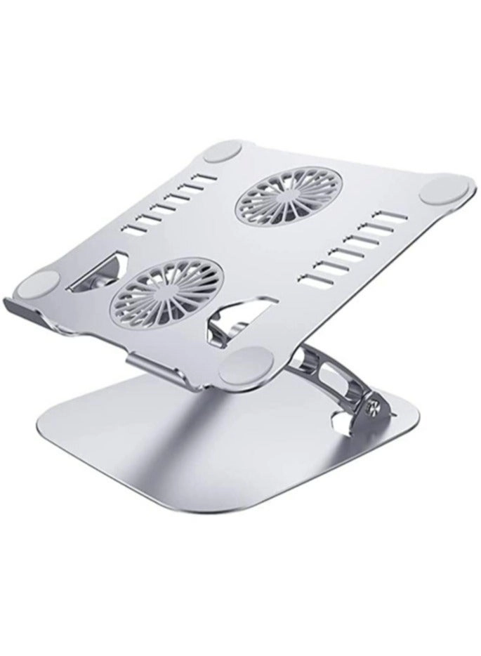 ELTRAZONE Laptop Stand with Cooling Fan V4 - Adjustable Height White