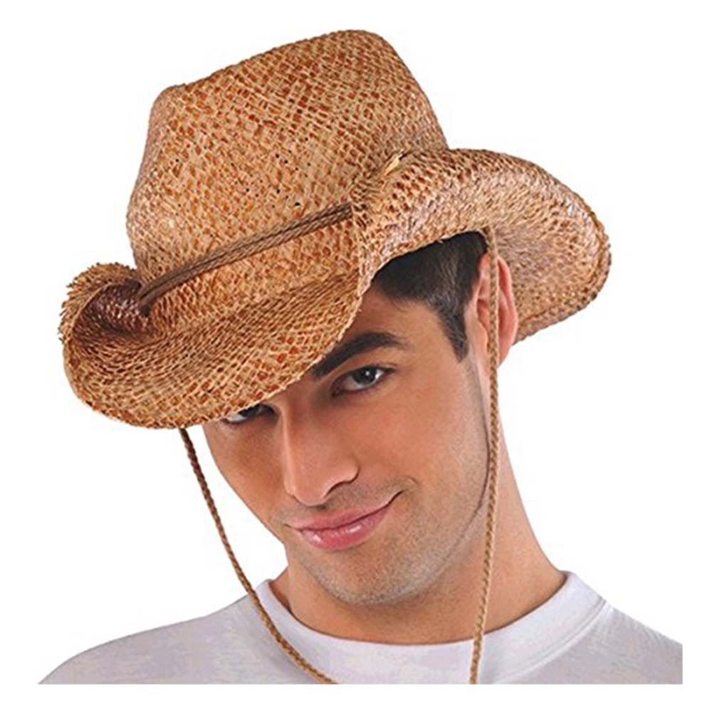 Cowboy Straw Hat - Brown 15.24 x 17.78 cm