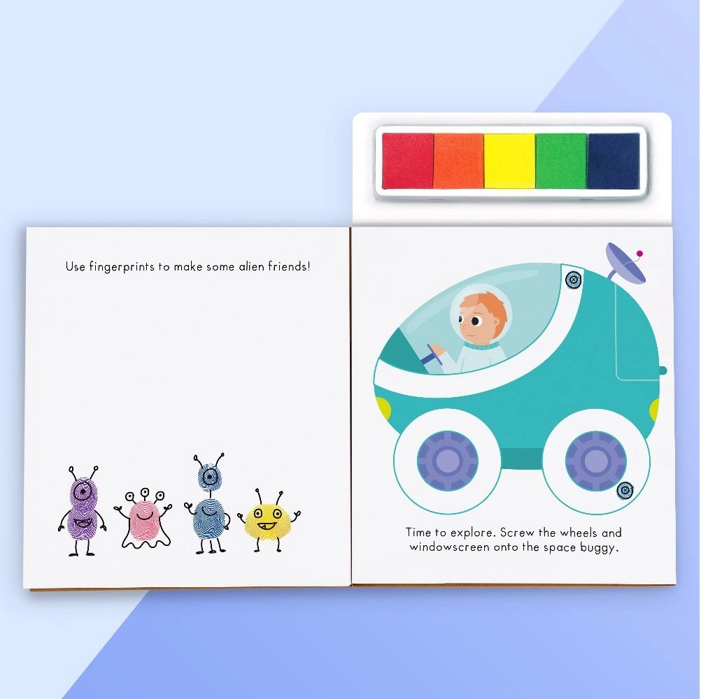 Space Adventure Finger Prints - 3+ years