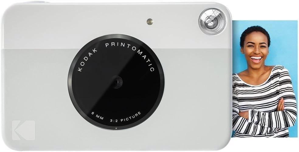 Printomatic - Grey + Zink Paper - 20 Sheets + Deluxe Case + Comfortable Neck Strap