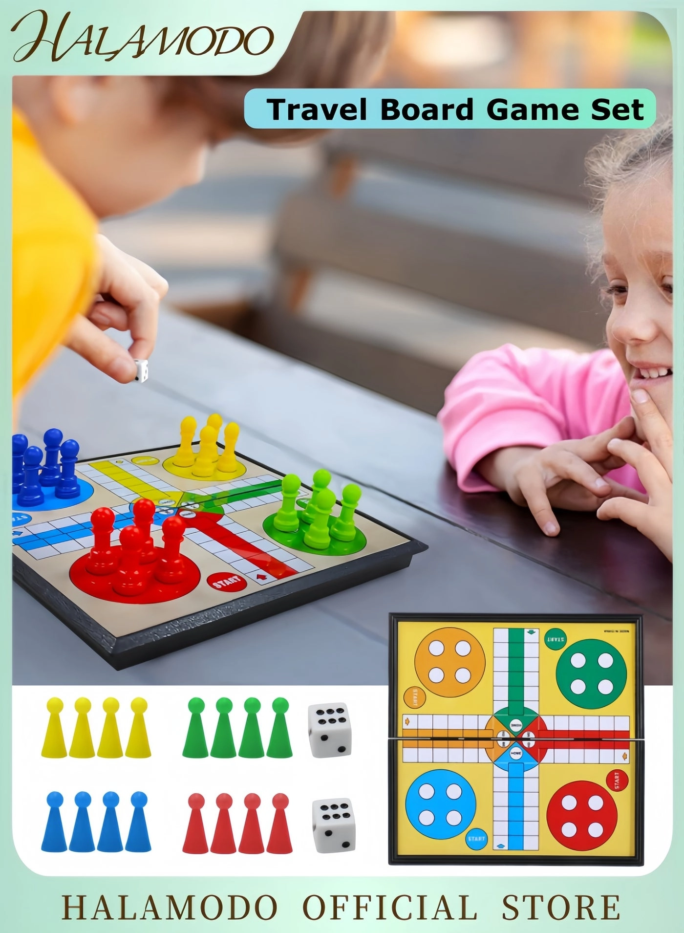 Game with Folding Board - Multicolor