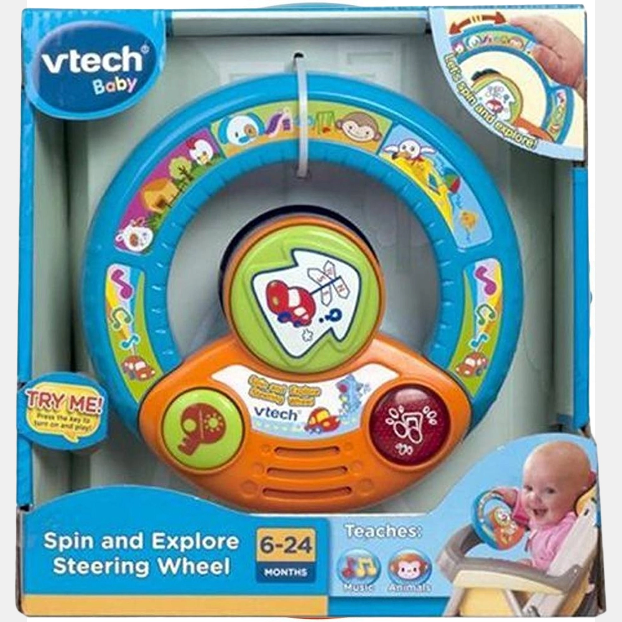 VTech Spin & Explore Steering Wheel - 0 months+