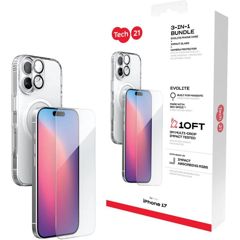 Evo + Impact Glass + Camera Lens Protector - MagSafe Clear for iPhone Air