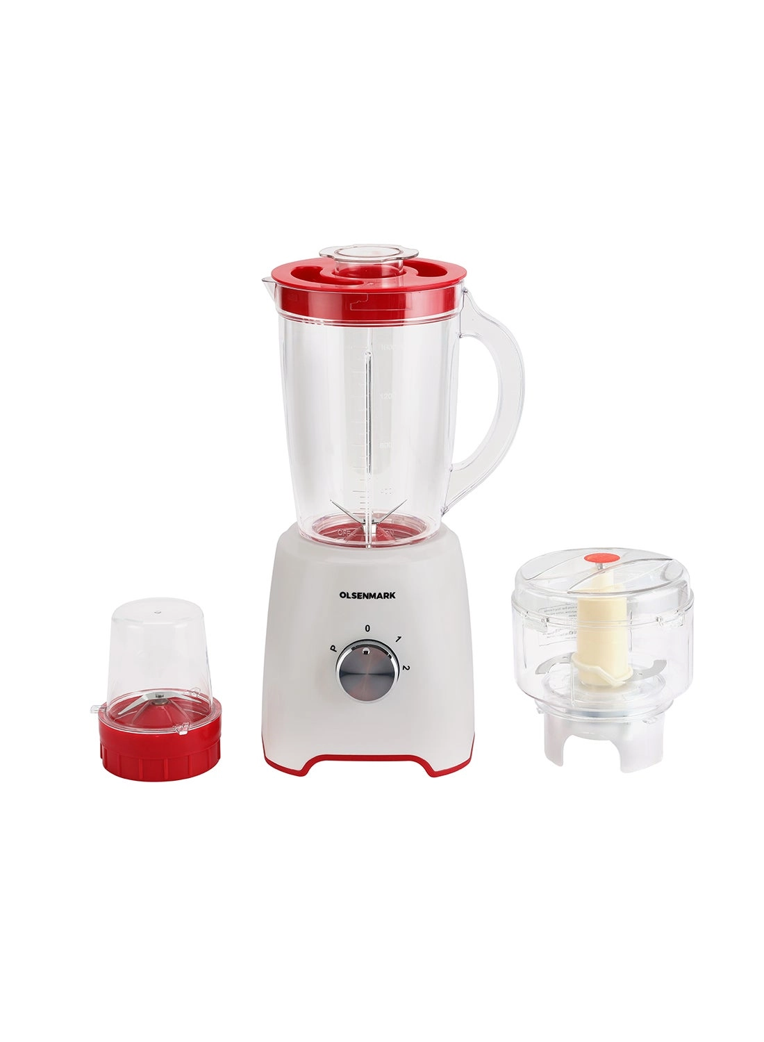 Olsenmark OMSB2336 - 3-in-1 multifunctional blender with dry mill and safety lock