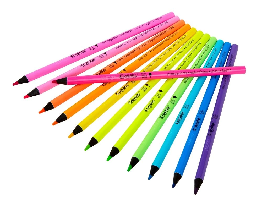 Neon Colored Pencils - 12 Pcs