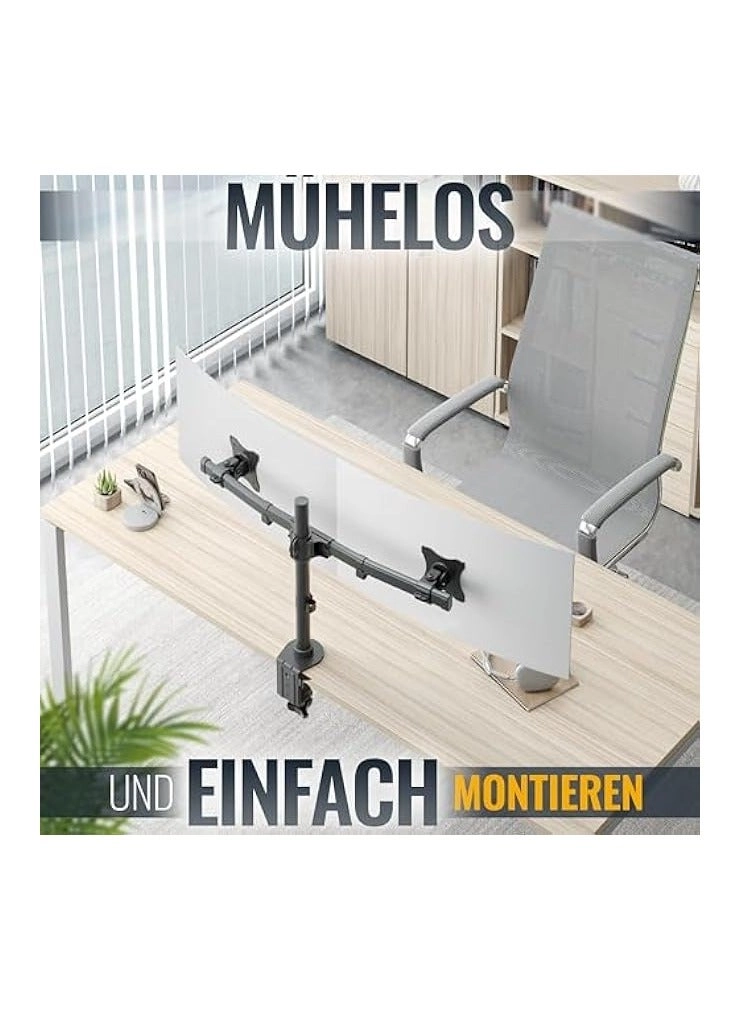 Dual Monitor Stand - 32 inch 75mm x 75mm 100mm x 100mm