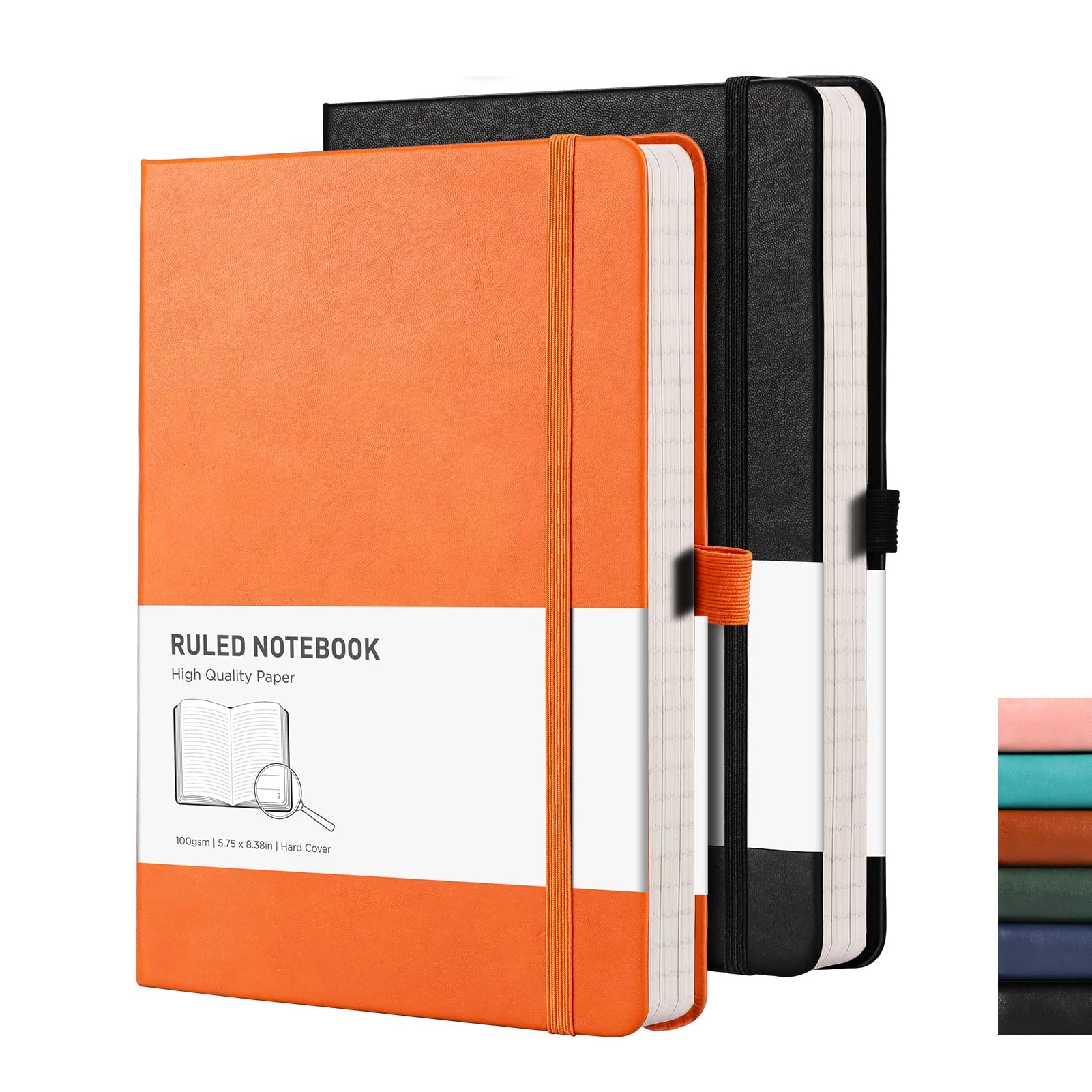 rettacy Notepad A5 Hardcover - Lined 376 Pages