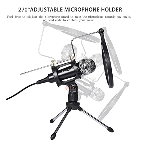 Mic Stand + Mic Clip Holder + Table Mounting Clamp + Pop Filter