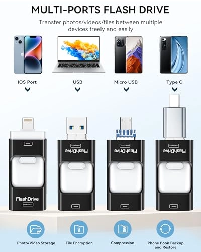 USB Stick - USB 3.0 Lightning Type-C for iPhone 512GB