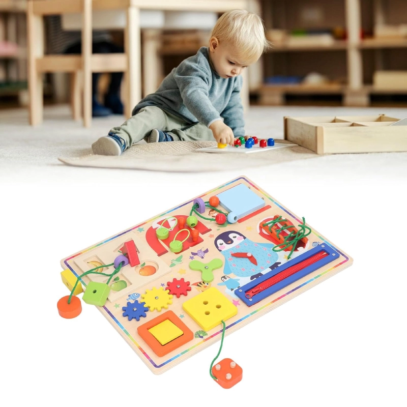 14 In 1 Wooden Busy Board - 3 +
