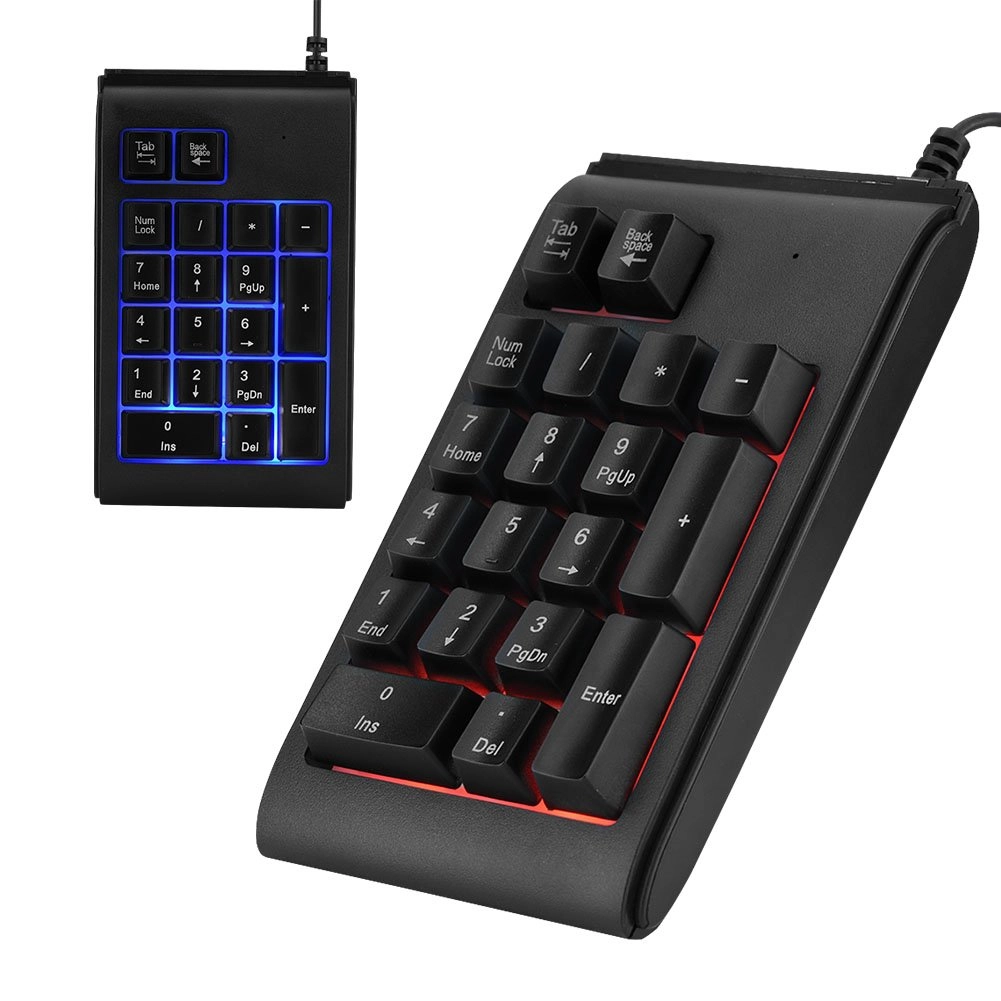 TICFOX USB Mini Numeric Keyboard - 19 Keys RGB