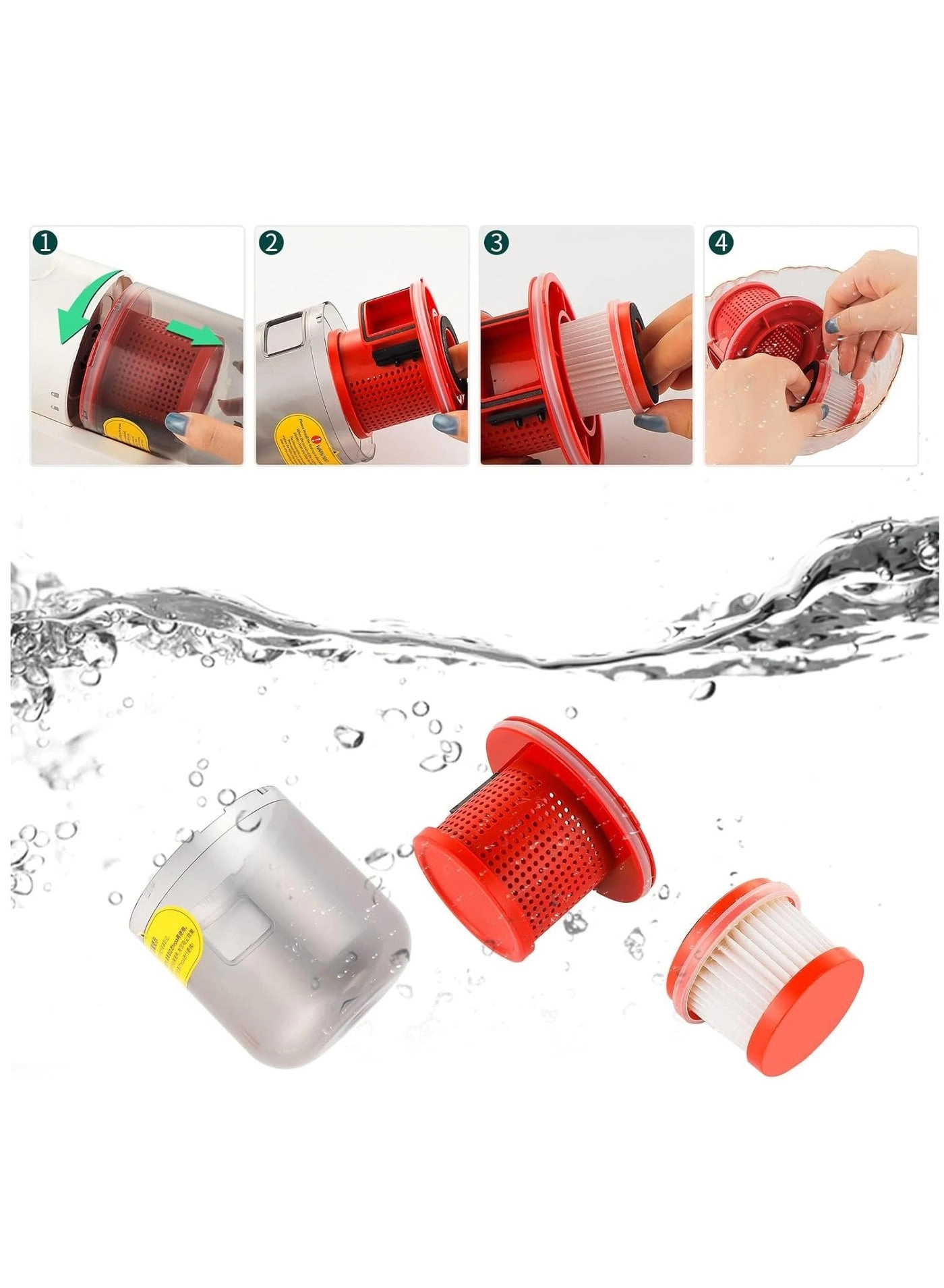 Handheld Mattress Vacuum Cleaner - 15KPa 0.43L Washable Filter