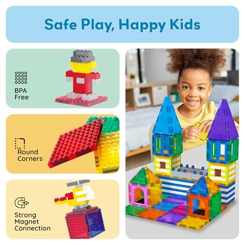 Magnetic Building Block Set - 12pcs