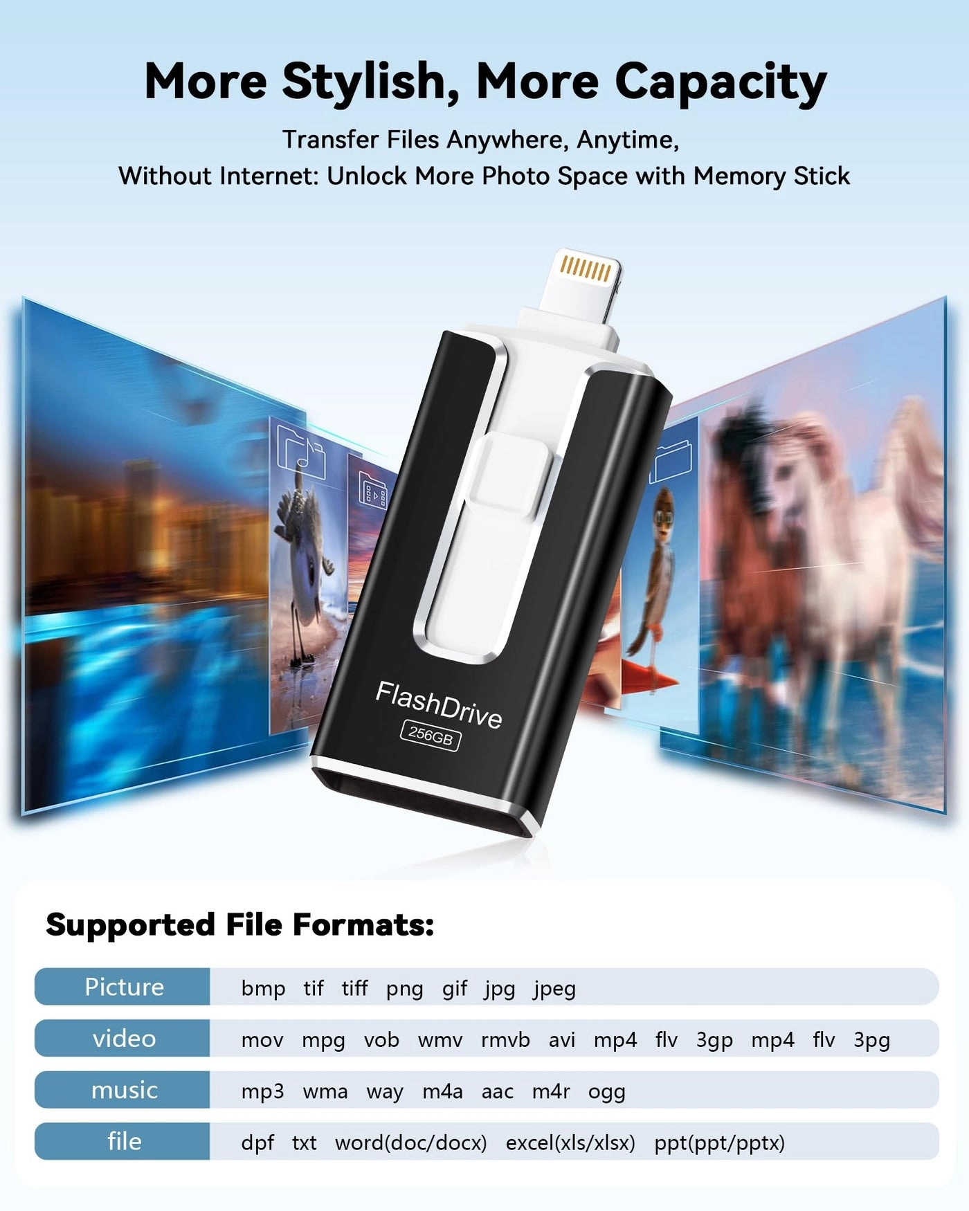 USB Stick - USB 3.0 Lightning USB-C 256GB