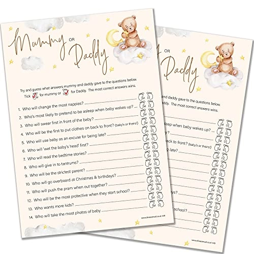 Mummy or Daddy Baby Shower Game - 20