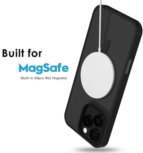 Case for iPhone 16 Pro Max Clear Back Phone Bumper Cover with MagSafe for iPhone 16 Pro Max