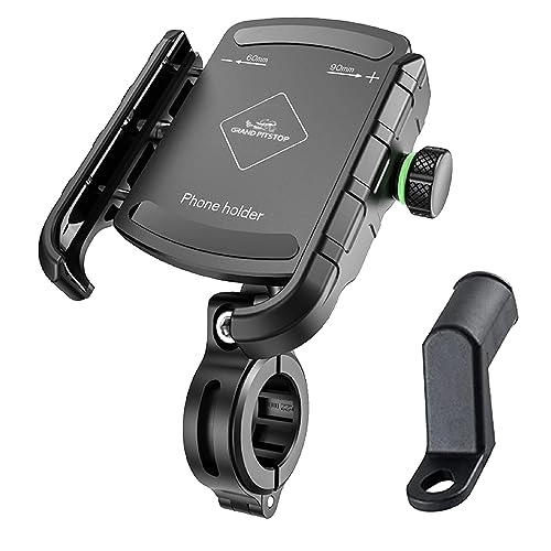 Motorcycle Phone Holder - Compatible with 4" to 6" Phone 360° Phone Protection Aluminium Clamp
