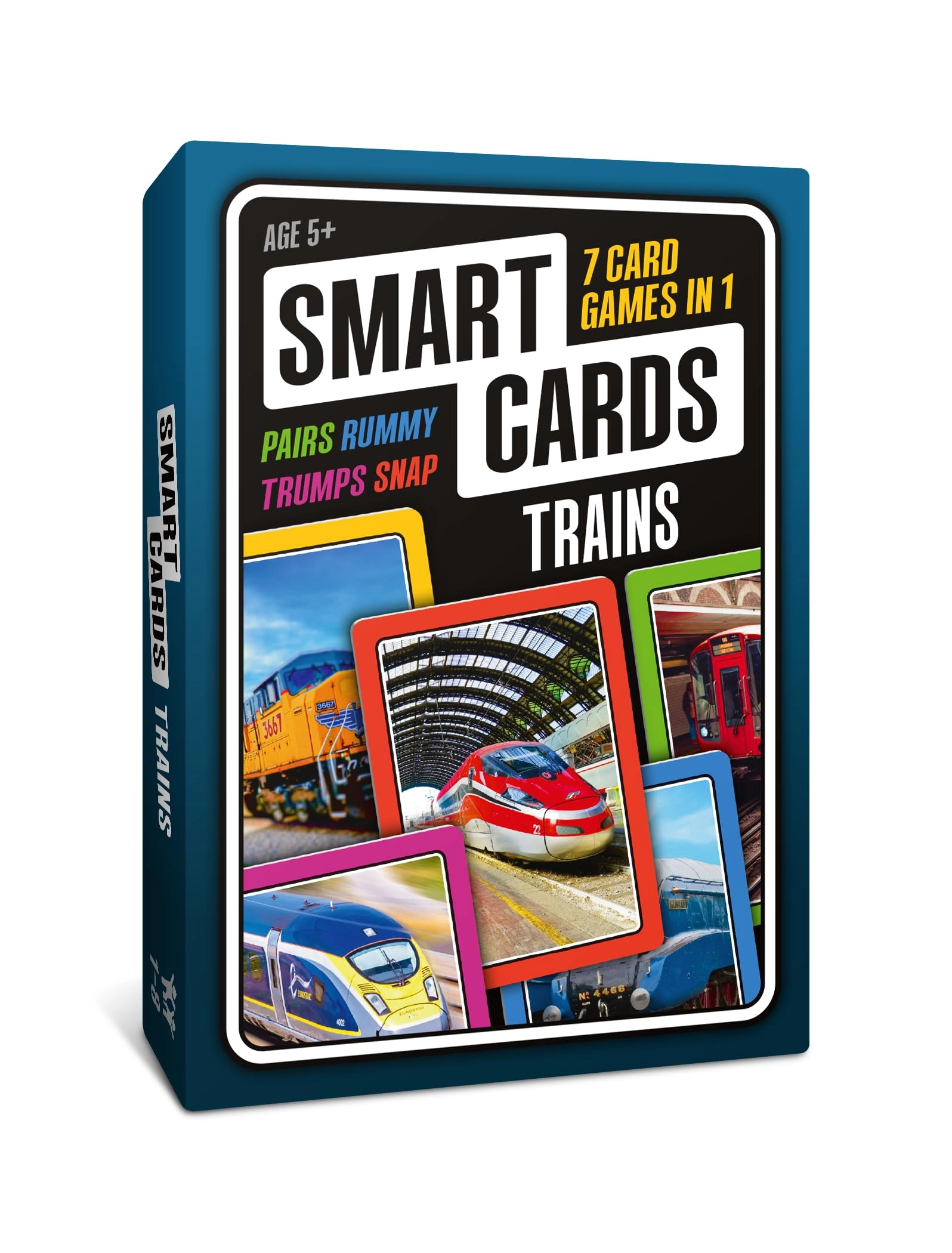SMART CARDS Trains - Card Game - 100 PICS 7 games in 1