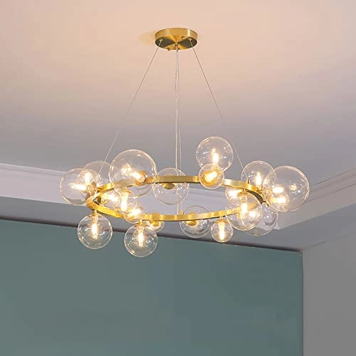 Full Copper Glass Chandelier - 7 Heads 90*27*30cm