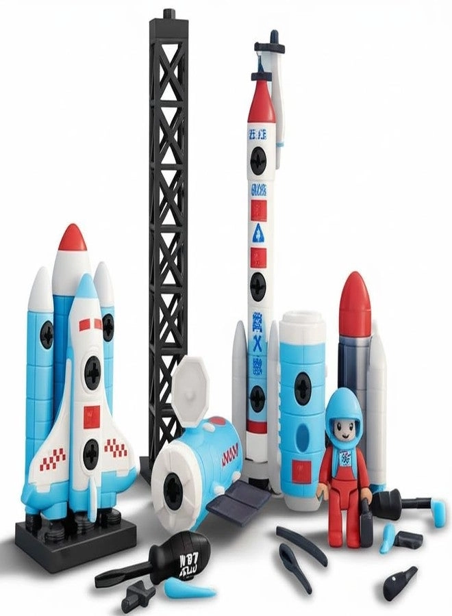TONICTOYS DIY Take Apart Rocket - Space Shuttle Astronaut