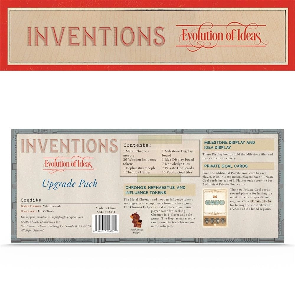Eagle-Gryphon Games Inventions Evolution of Ideas Upgrade Pack