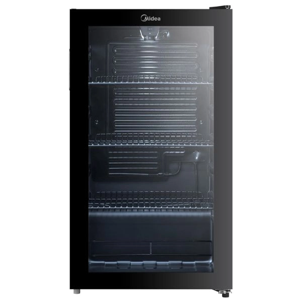 Midea Freestanding Single Door Wine Cooler - 150L Gross 93L Net Black