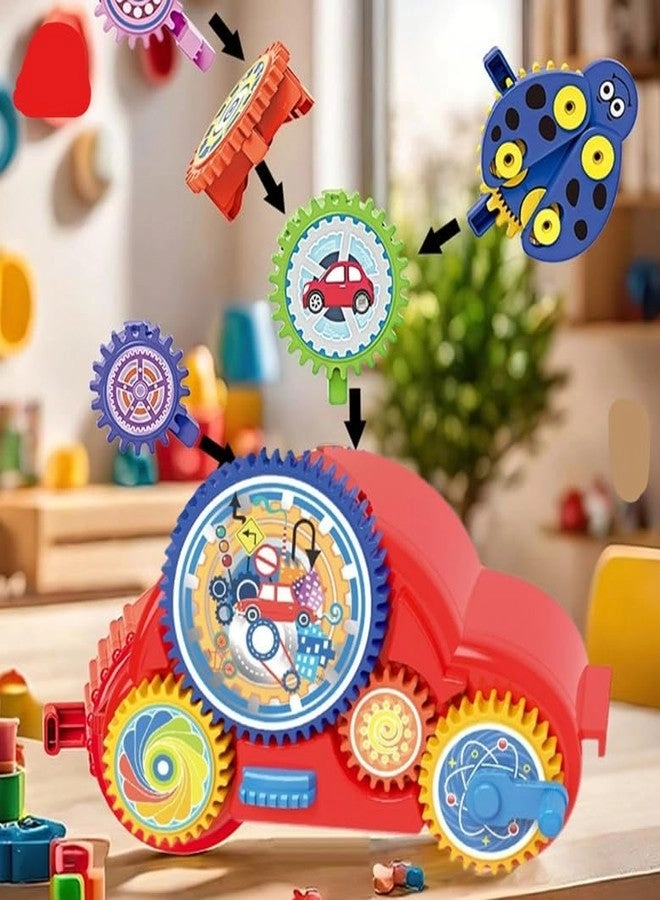 Creative Gear Set - 5-in-1 Lights & Music Colorful Rotating Gears