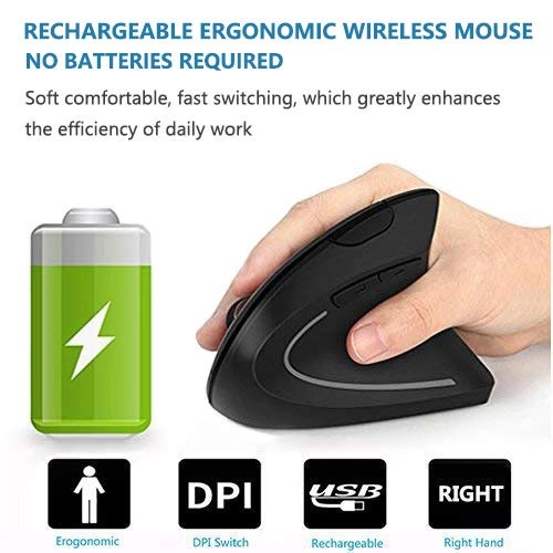 Vertical Ergonomic Mouse - USB
