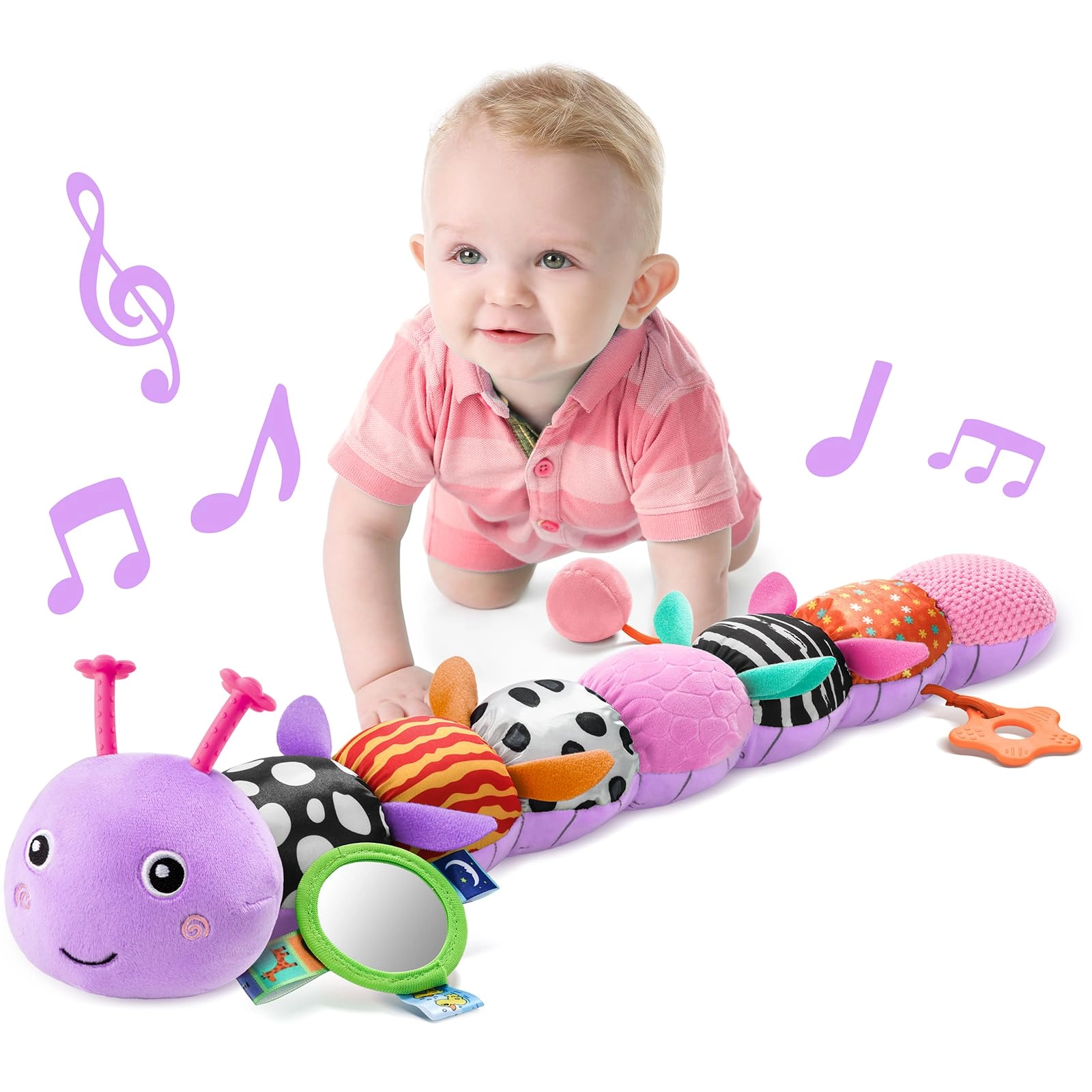 Musical Caterpillar - 6-12 Months Plush, Cotton Animal 1.0 Count