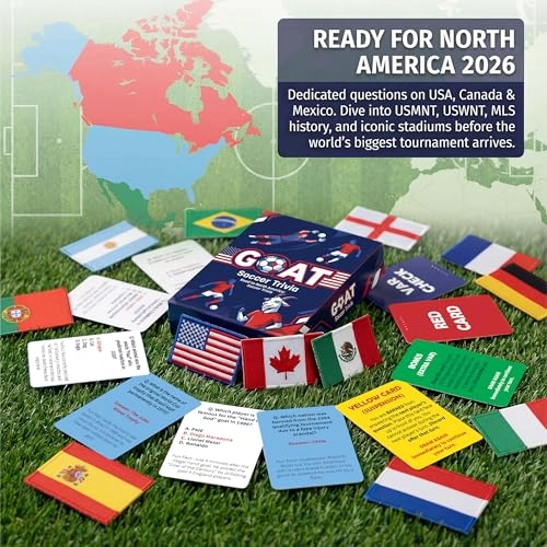 Goat Soccer Trivia Card Game - English Adult