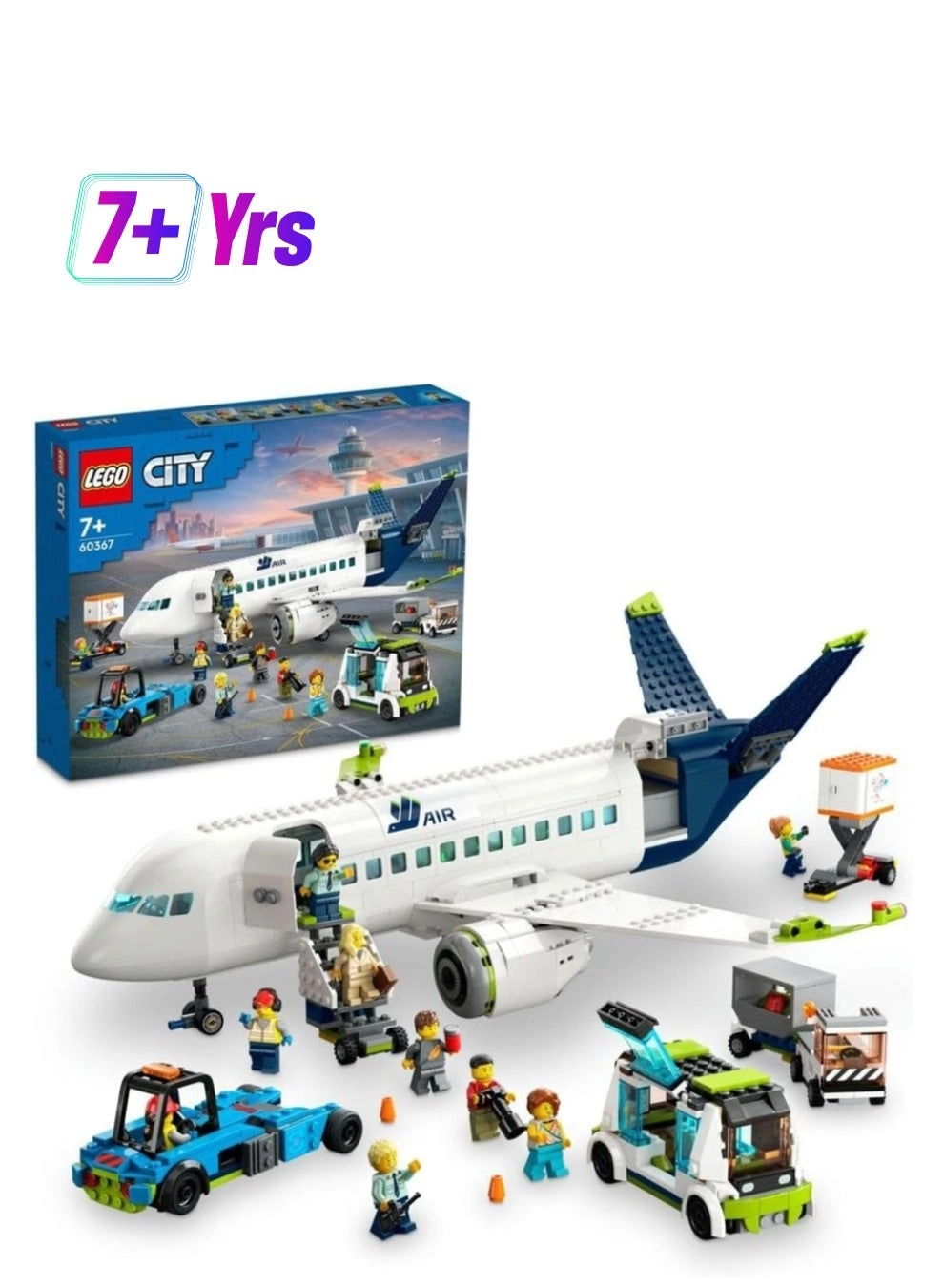 City Passenger Aeroplane (60367) - Large Plane Model 9 Minifigures