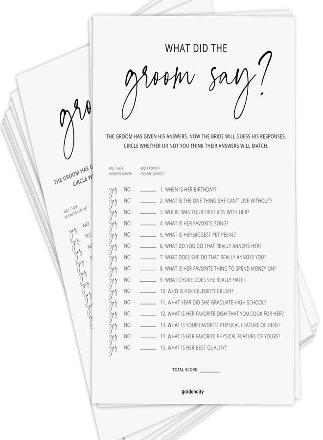 GardenCity What Did The Groom Say - 50 game cards