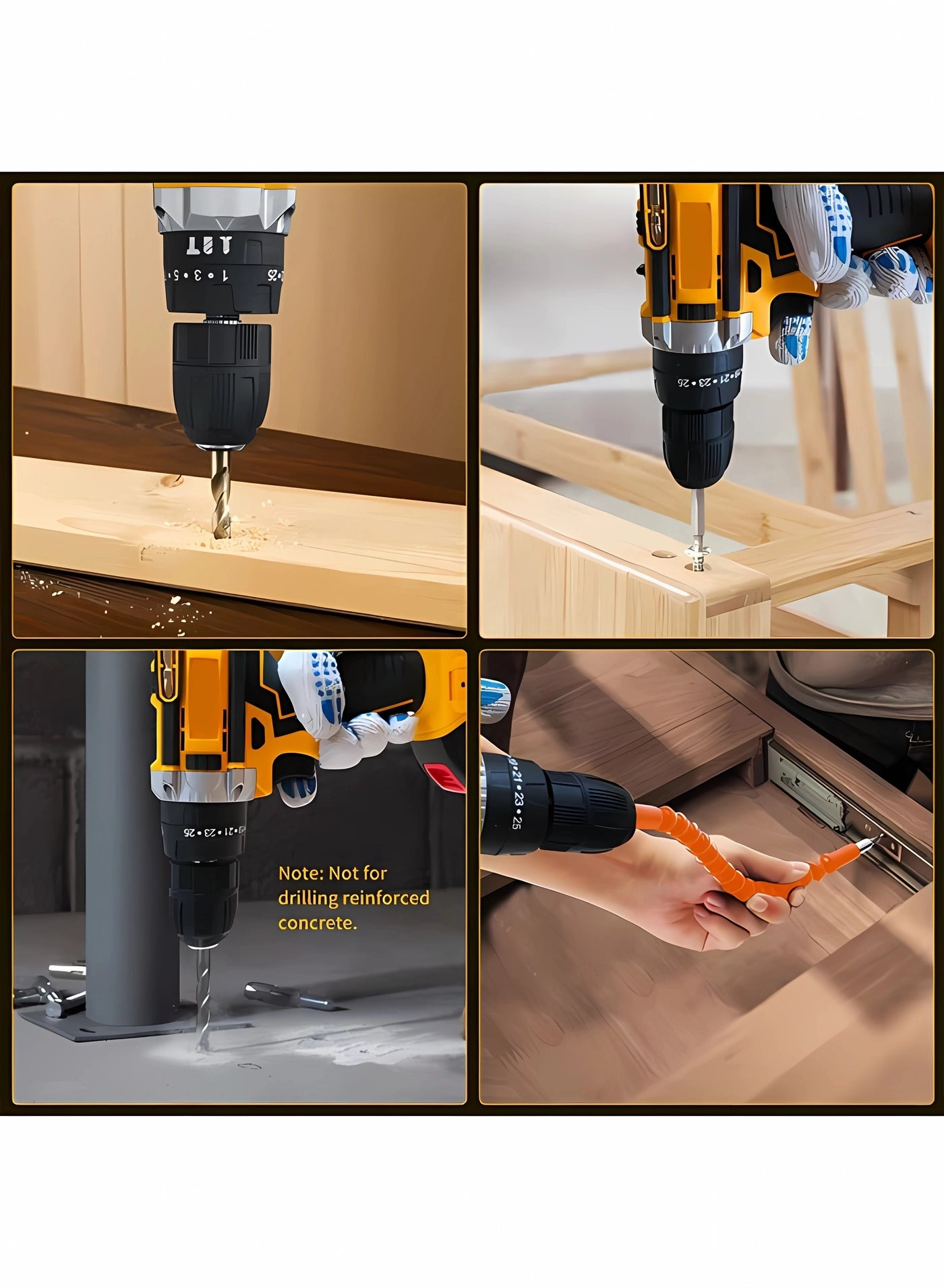21v rechargeable drill - 2.0Ah lithium-ion 3/8-inch