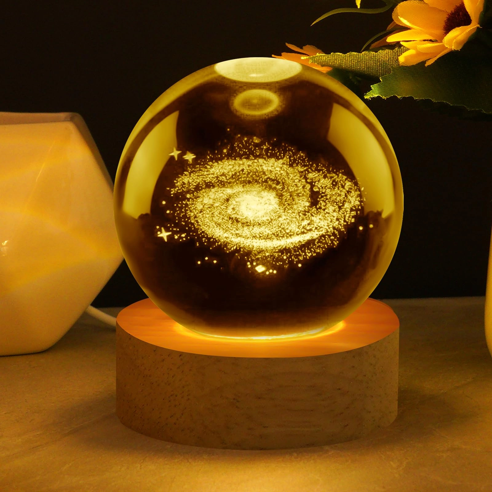 3D Saturn Planet Night Light