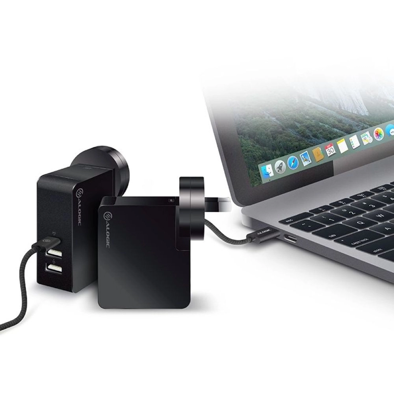 3 Port Travel Power Adapter - au eu uk us 45W