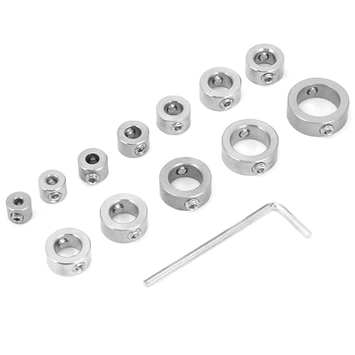 Drill Depth Stop Collar - stainless steel 12 piece(s) 3,4,5,6,7,8,9,9.5,10,12,14,16mm
